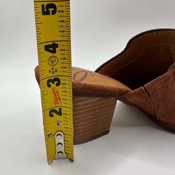 Zodiac Pointed Toe Suede Mule in Chestnut Brown - Picture 8 of 9